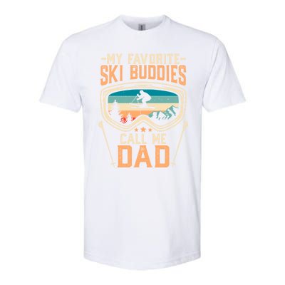 Skiing Gift My Favorite Ski Buddies Call Me Dad Funny Gift Softstyle® CVC T-Shirt