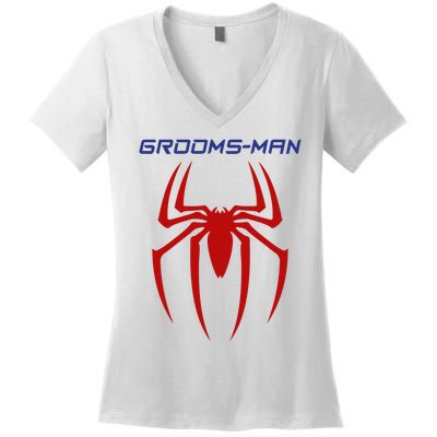 Spider Grooms Man Women's V-Neck T-Shirt