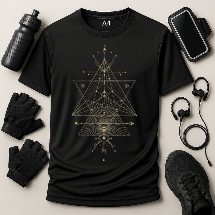 Sacred Geometry Mystical Symbol Cooling Performance Crew T-Shirt