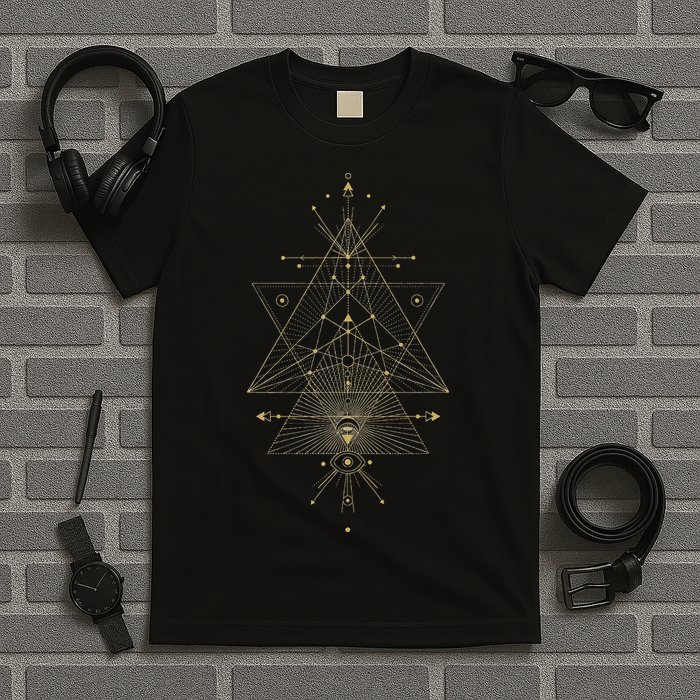 Sacred Geometry Mystical Symbol T-Shirt