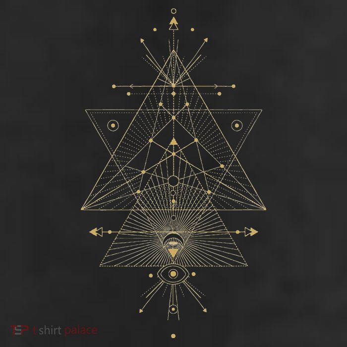 Sacred Geometry Mystical Symbol Crop Fleece Hoodie