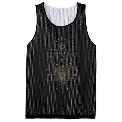 Sacred Geometry Mystical Symbol Mesh Reversible Basketball Jersey Tank