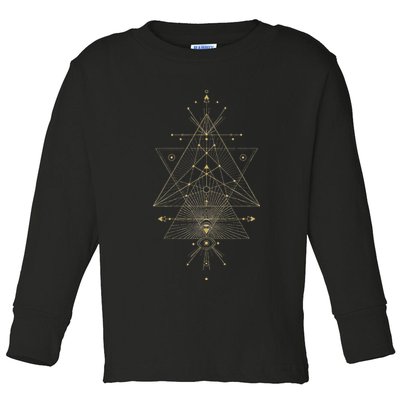Sacred Geometry Mystical Symbol Toddler Long Sleeve Shirt