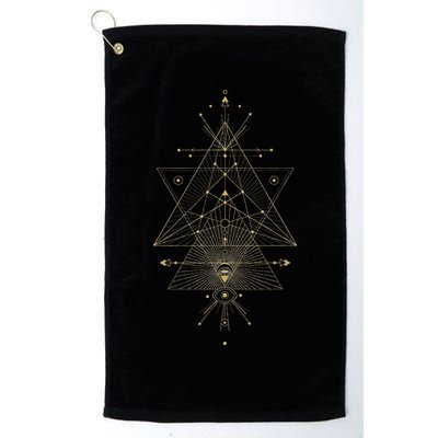 Sacred Geometry Mystical Symbol Golf Towel