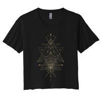 Sacred Geometry Mystical Symbol Women's Crop Top Tee