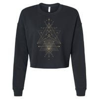 Sacred Geometry Mystical Symbol Cropped Pullover Crew