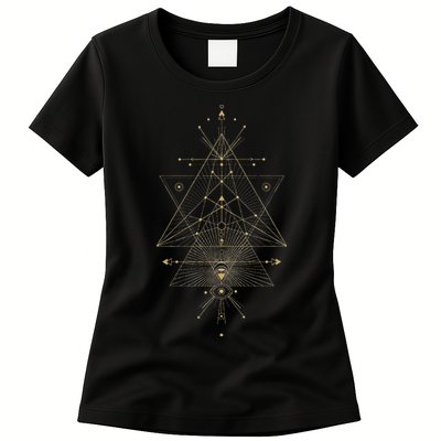 Sacred Geometry Mystical Symbol Womens T-Shirt