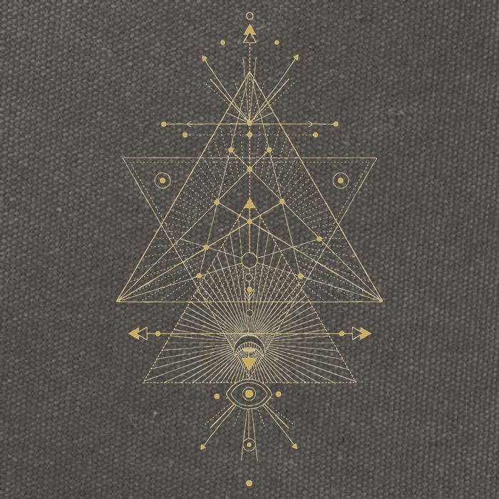 Sacred Geometry Mystical Symbol Cotton Canvas Backpack