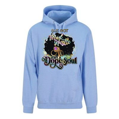 She Got Mad Hustle And Dope Soul Black Girl Melanin Unisex Surf Hoodie