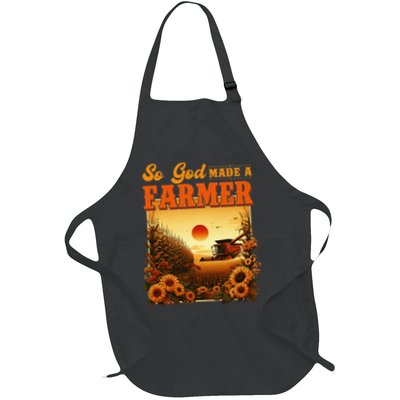 So God Made A Farmer Farm Life Christian Vintage Sunflower Apron
