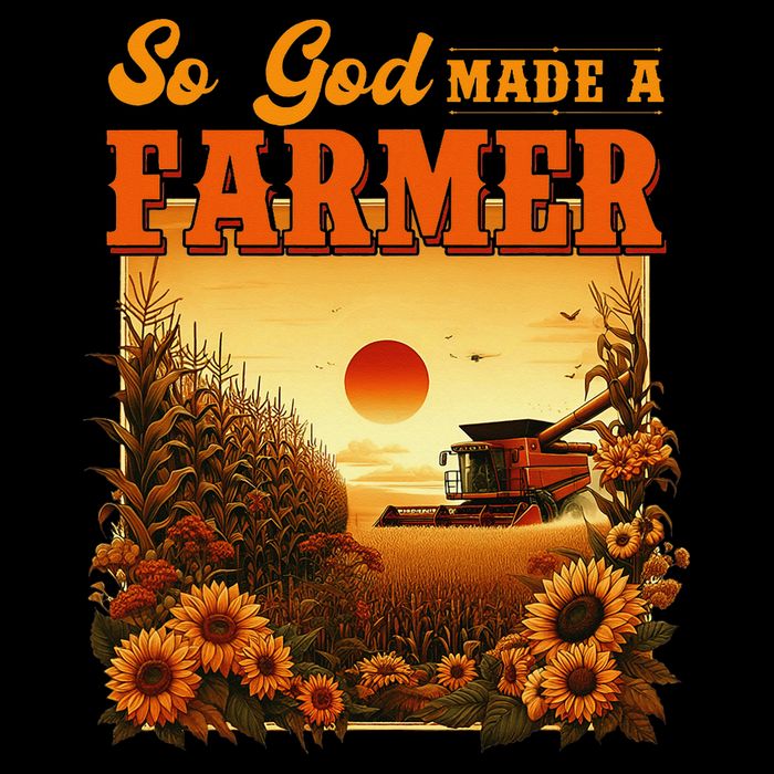 So God Made A Farmer Farm Life Christian Vintage Sunflower Backpack