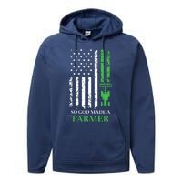 So God Made A Farmer Farming Farmer Performance Fleece Hoodie