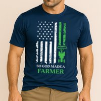 So God Made A Farmer Farming Farmer Cooling Performance Crew T-Shirt