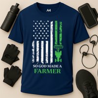 So God Made A Farmer Farming Farmer Cooling Performance Crew T-Shirt
