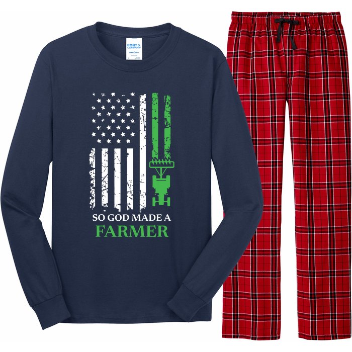 So God Made A Farmer Farming Farmer Long Sleeve Pajama Set