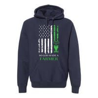 So God Made A Farmer Farming Farmer Premium Hoodie