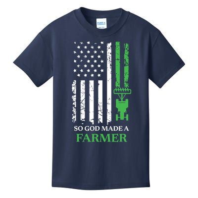 So God Made A Farmer Farming Farmer Kids T-Shirt