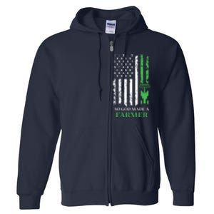 So God Made A Farmer Farming Farmer Full Zip Hoodie