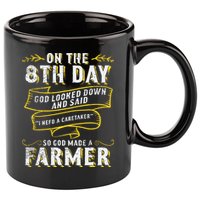 So God Made A Farmer Farming Agriculture 11oz C Handle Ceramic Mug