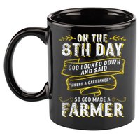 So God Made A Farmer Farming Agriculture 11oz C Handle Ceramic Mug