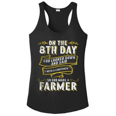 So God Made A Farmer Farming Agriculture Ladies PosiCharge Competitor Racerback Tank