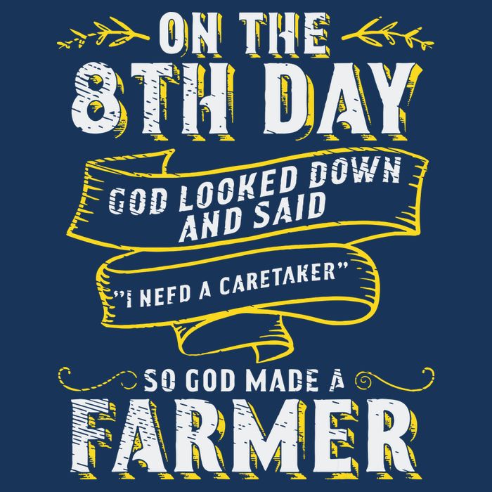 So God Made A Farmer Farming Agriculture 7 Panel Mesh Trucker Snapback Hat