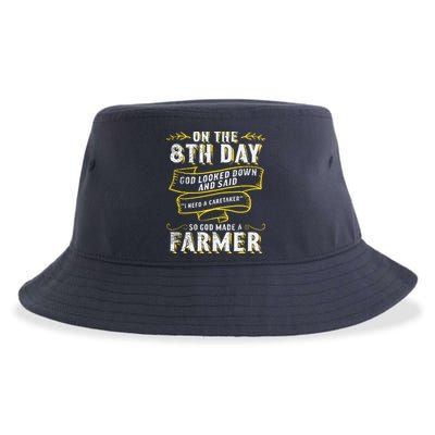 So God Made A Farmer Farming Agriculture Sustainable Bucket Hat