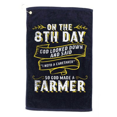 So God Made A Farmer Farming Agriculture Golf Towel