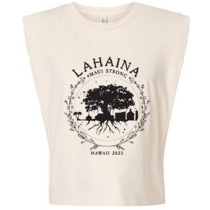 Supportive Golden Maui Strong Lahaina Banyan Tree Maui Hawaii Shoreline Garment-Dyed Women's Muscle Tee