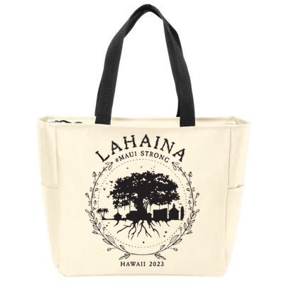 Supportive Golden Maui Strong Lahaina Banyan Tree Maui Hawaii Shoreline Zip Tote Bag