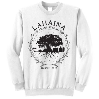 Supportive Golden Maui Strong Lahaina Banyan Tree Maui Hawaii Shoreline Sweatshirt