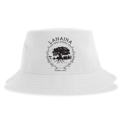 Supportive Golden Maui Strong Lahaina Banyan Tree Maui Hawaii Shoreline Sustainable Bucket Hat