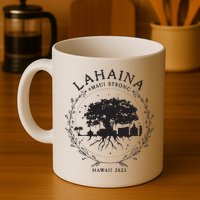 Supportive Golden Maui Strong Lahaina Banyan Tree Maui Hawaii Shoreline Mug