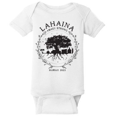 Supportive Golden Maui Strong Lahaina Banyan Tree Maui Hawaii Shoreline Baby Bodysuit