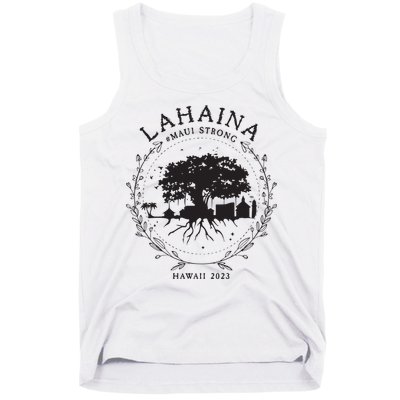 Supportive Golden Maui Strong Lahaina Banyan Tree Maui Hawaii Shoreline Tank Top