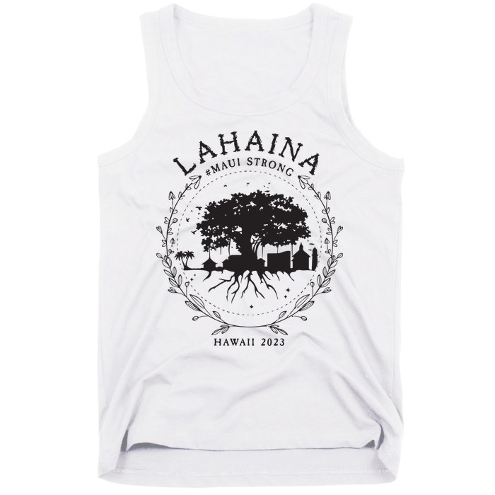 Supportive Golden Maui Strong Lahaina Banyan Tree Maui Hawaii Shoreline Tank Top