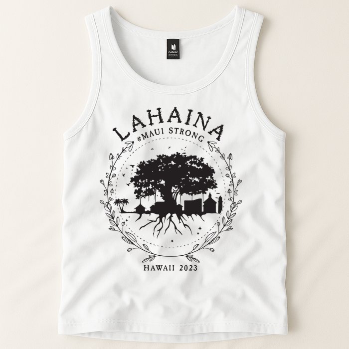 Supportive Golden Maui Strong Lahaina Banyan Tree Maui Hawaii Shoreline Tank Top
