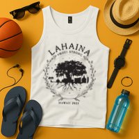 Supportive Golden Maui Strong Lahaina Banyan Tree Maui Hawaii Shoreline Tank Top