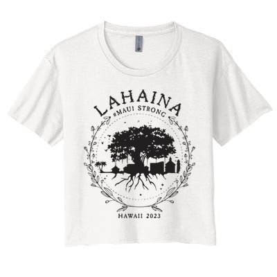 Supportive Golden Maui Strong Lahaina Banyan Tree Maui Hawaii Shoreline Crop Top