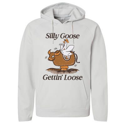 Silly Goose Mechanical Bull Gettin Loose Limited Performance Fleece Hoodie