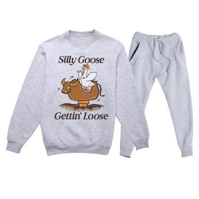 Silly Goose Mechanical Bull Gettin Loose Limited Premium Crewneck Sweatsuit Set