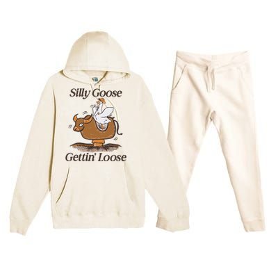 Silly Goose Mechanical Bull Gettin Loose Limited Premium Hooded Sweatsuit Set