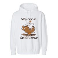 Silly Goose Mechanical Bull Gettin Loose Limited Garment-Dyed Fleece Hoodie