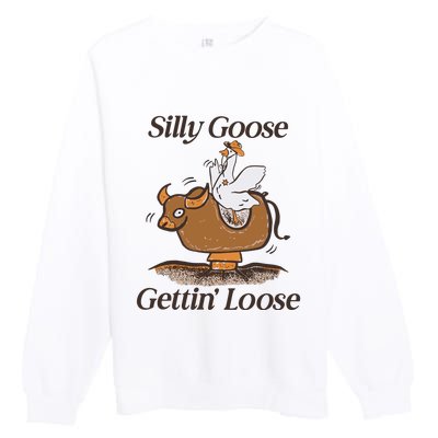 Silly Goose Mechanical Bull Gettin Loose Limited Premium Crewneck Sweatshirt