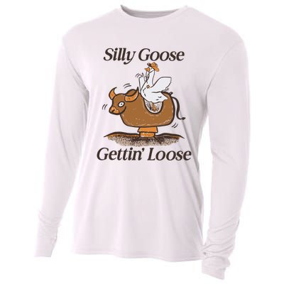 Silly Goose Mechanical Bull Gettin Loose Limited Cooling Performance Long Sleeve Crew