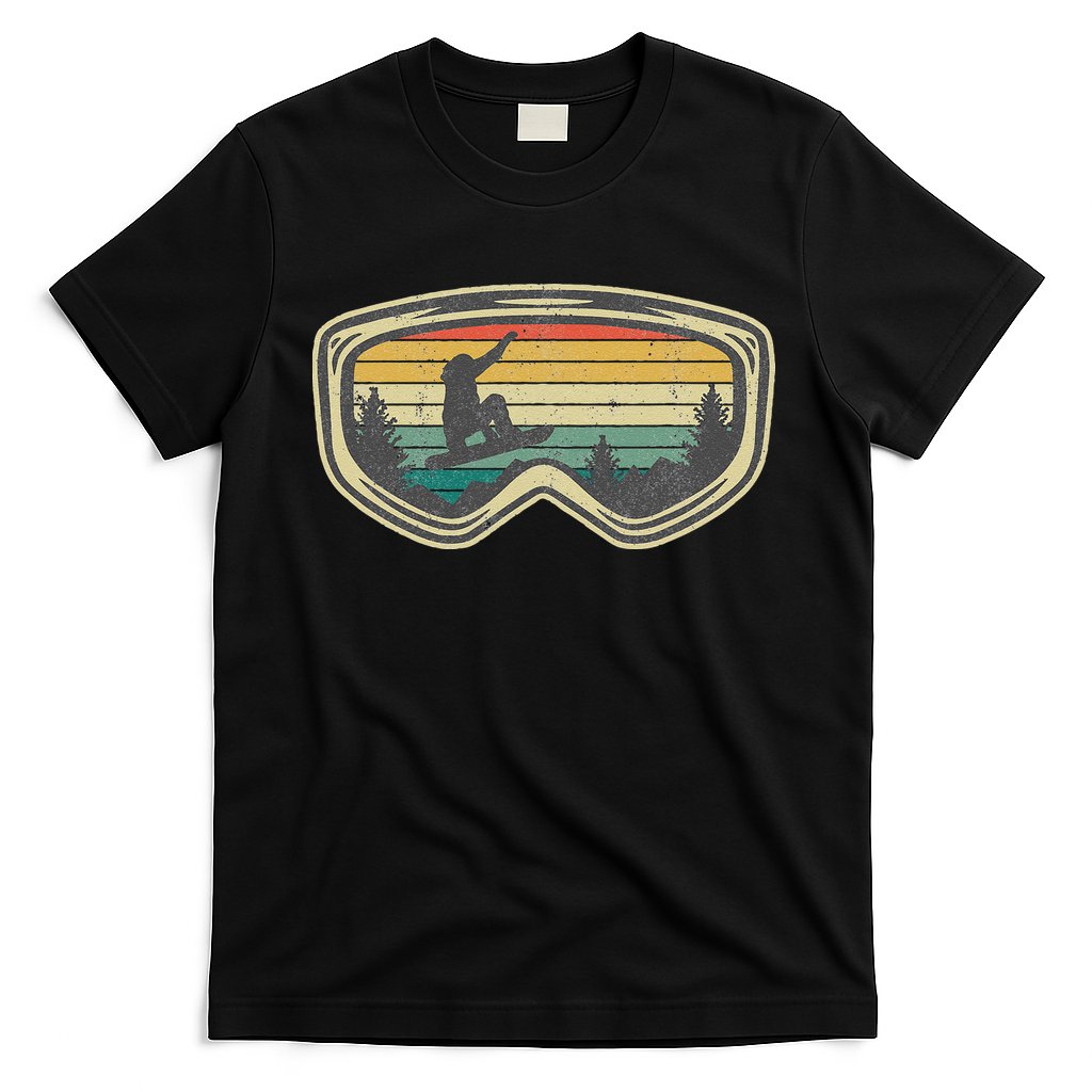 Snowboard Goggles Mountain Snowboarding Retro Vacation  T-Shirt