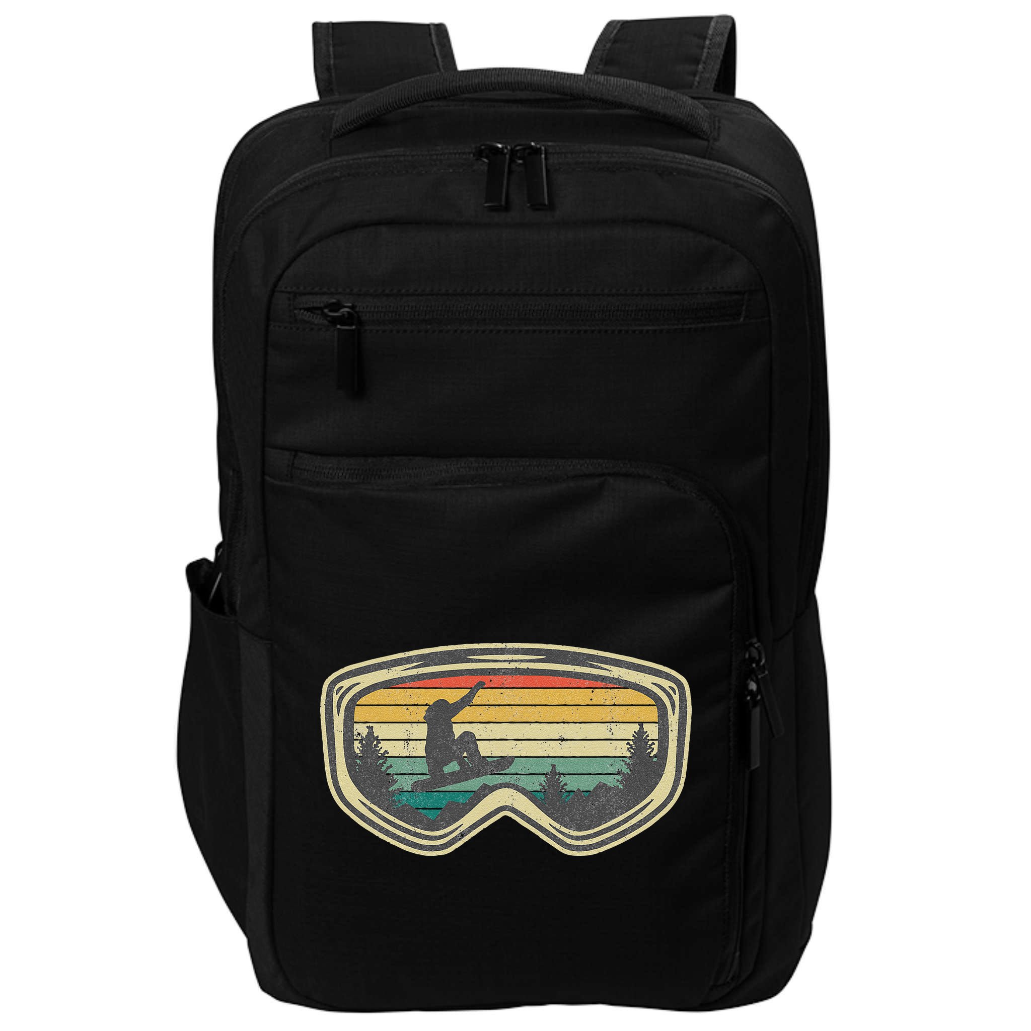 Snowboard Goggles Mountain Snowboarding Retro Vacation  Impact Tech Backpack