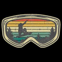 Snowboard Goggles Mountain Snowboarding Retro Vacation  Impact Tech Backpack