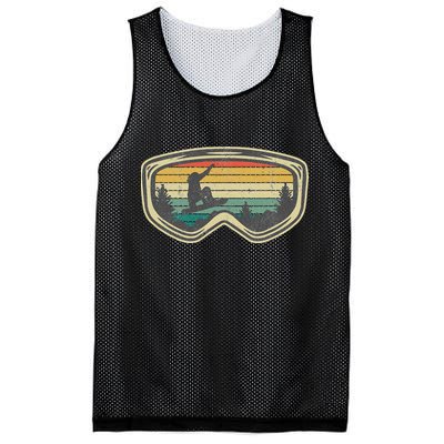 Snowboard Goggles Mountain Snowboarding Retro Vacation  Mesh Reversible Basketball Jersey Tank