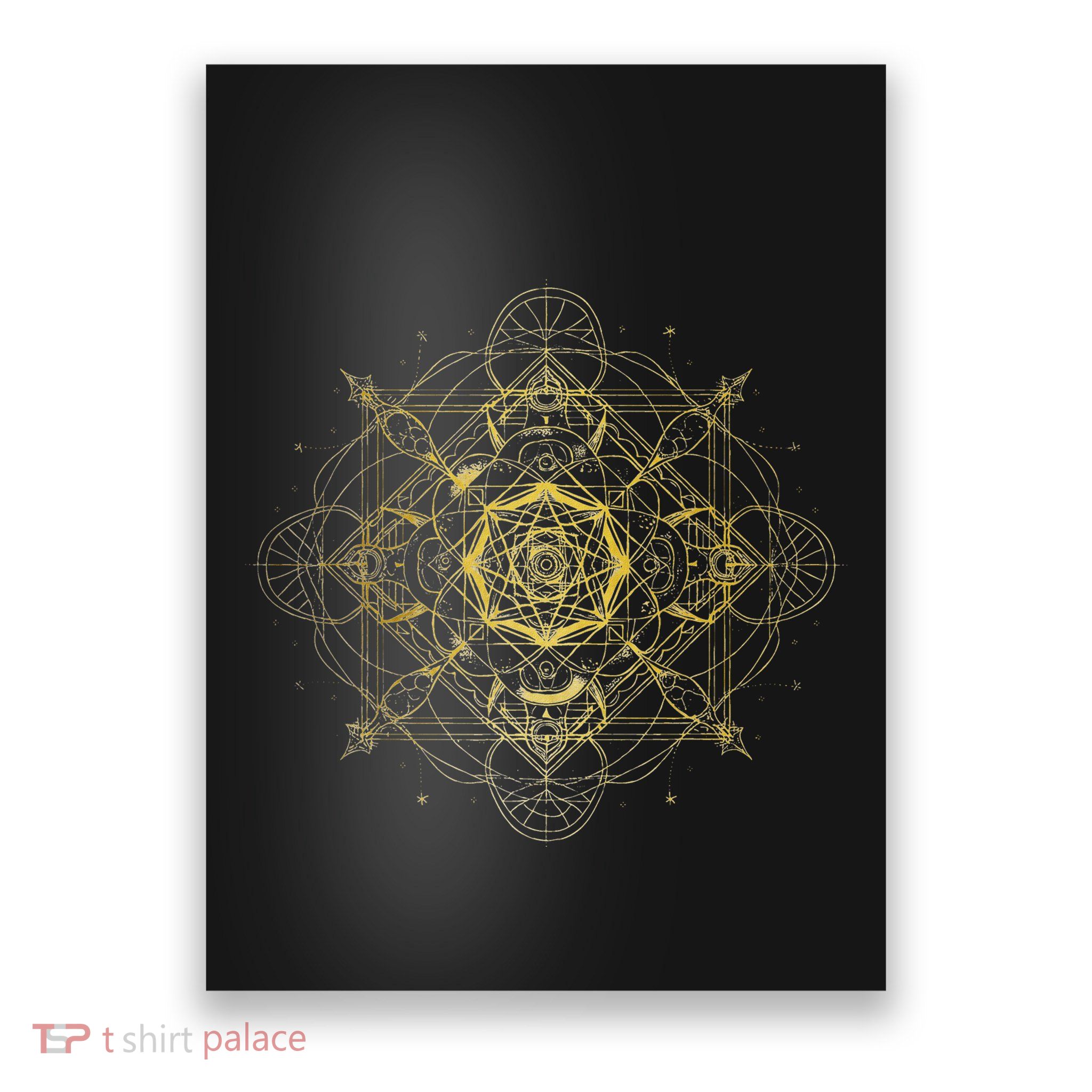 Sacred Geometry Metatron Cube Spiritual Yoga Poster